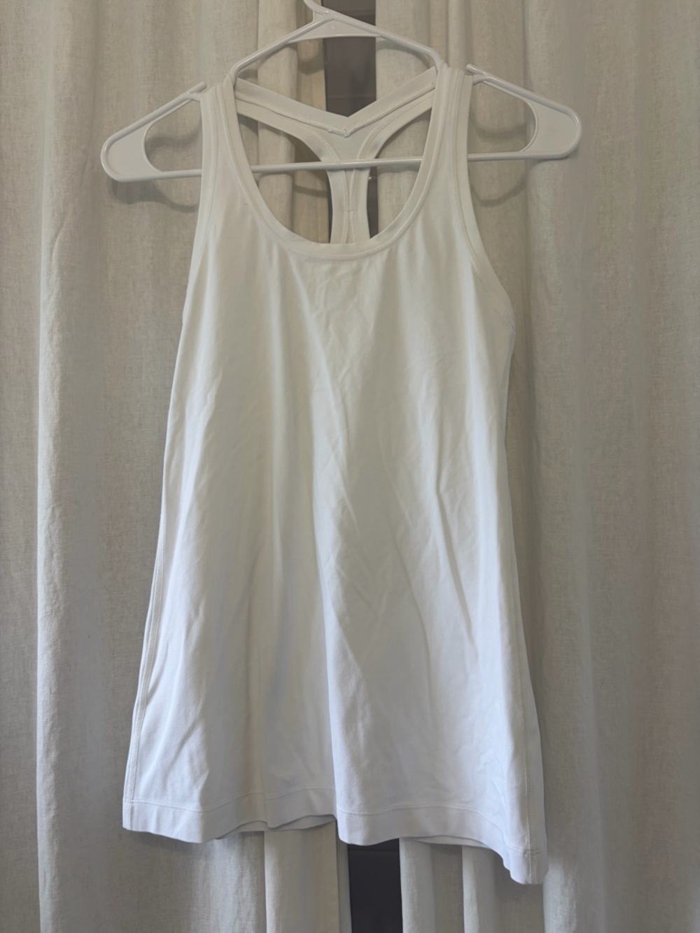 lululemon athletica White Racerback Tank - Scoop Neck